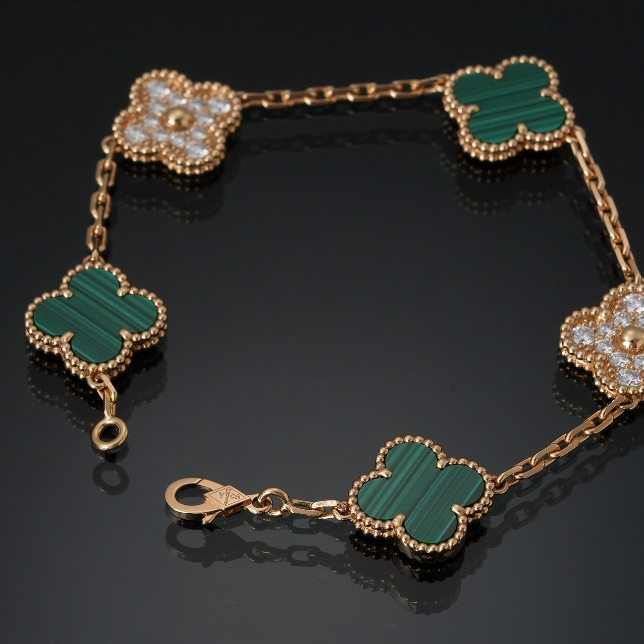 VAN CLEEF & ARPELS(USED)반클리프 VCAR07GQ00 5모티브 빈티지 알함브라 브레이슬릿